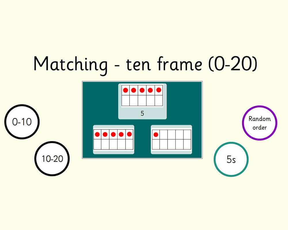 TenFrames 0-20 - Matching