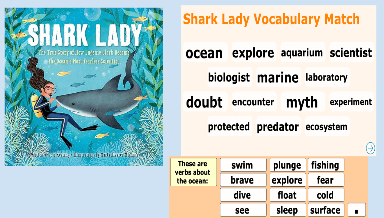 Image of Shark Lady book and grids